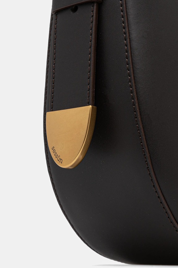 Δερμάτινη τσάντα Sessun καφέ 25102021