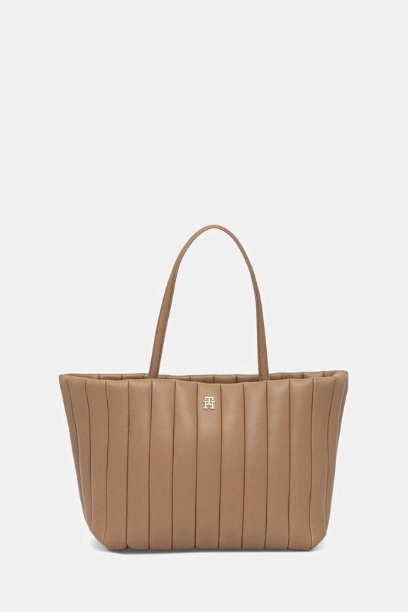 Torba Tommy Hilfiger bez uzorka bež AW0AW17670