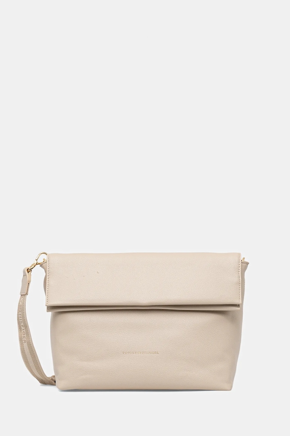 Torba Tommy Hilfiger bez uzorka bež AW0AW17692