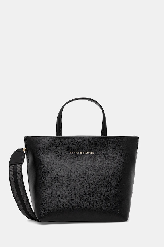 Τσάντα Tommy Hilfiger συνθετικό μαύρο AW0AW17694