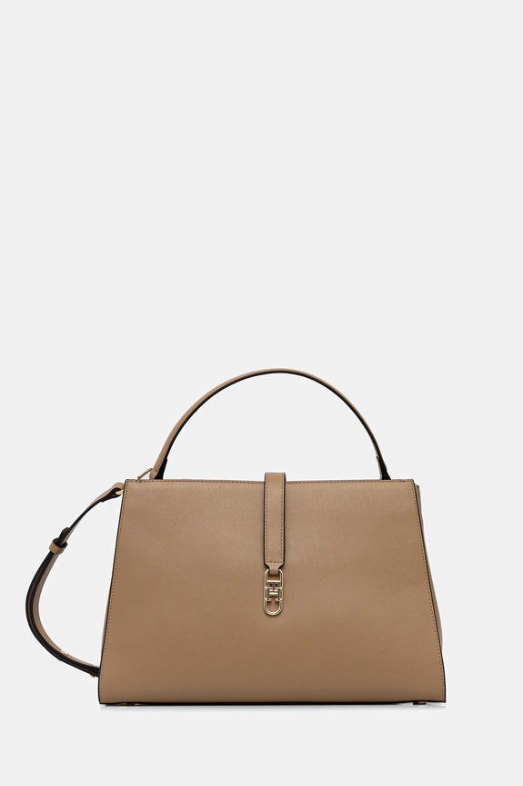Torba Tommy Hilfiger bez uzorka bež AW0AW17724