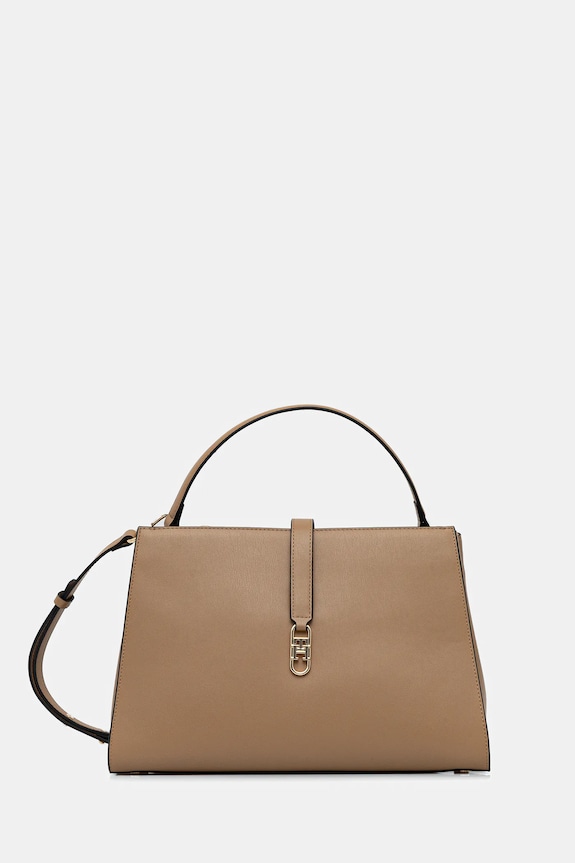 Torba Tommy Hilfiger bez uzorka bež AW0AW17724