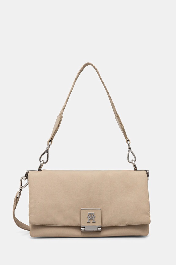 Kabelka Tommy Hilfiger hladký béžová AW0AW17725