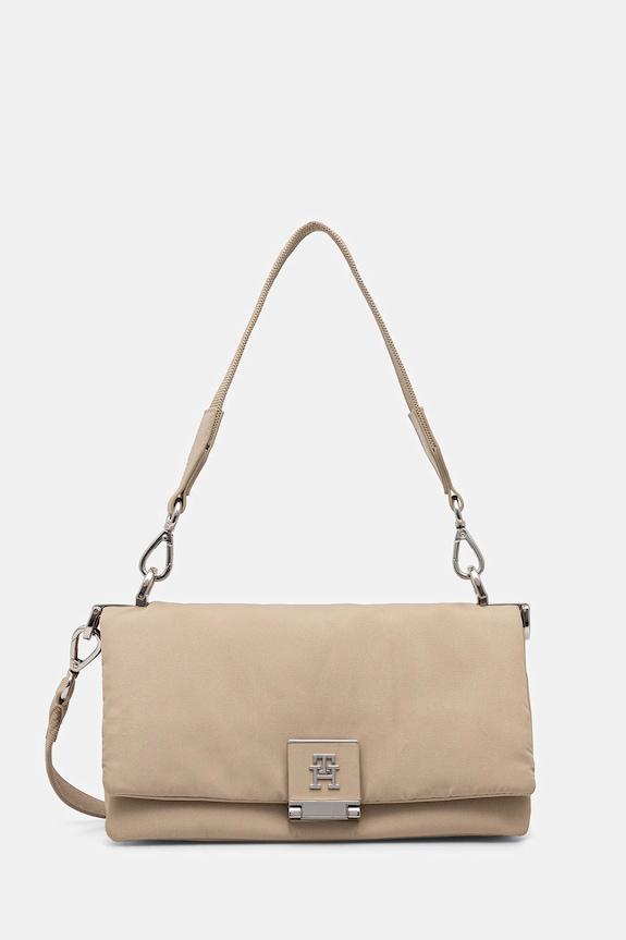 Kabelka Tommy Hilfiger hladký béžová AW0AW17725