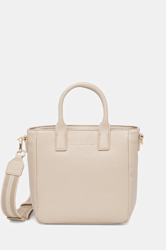 Torba Tommy Hilfiger bez uzorka bež AW0AW17861