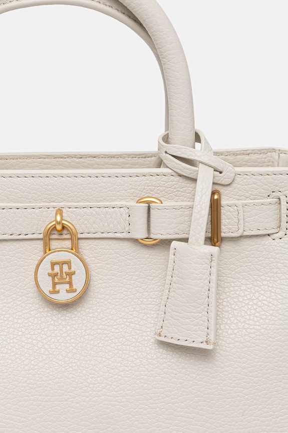 Tommy Hilfiger női bőr vászontáska bézs AW0AW17926