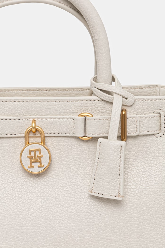 Tommy Hilfiger női bőr vászontáska bézs AW0AW17926