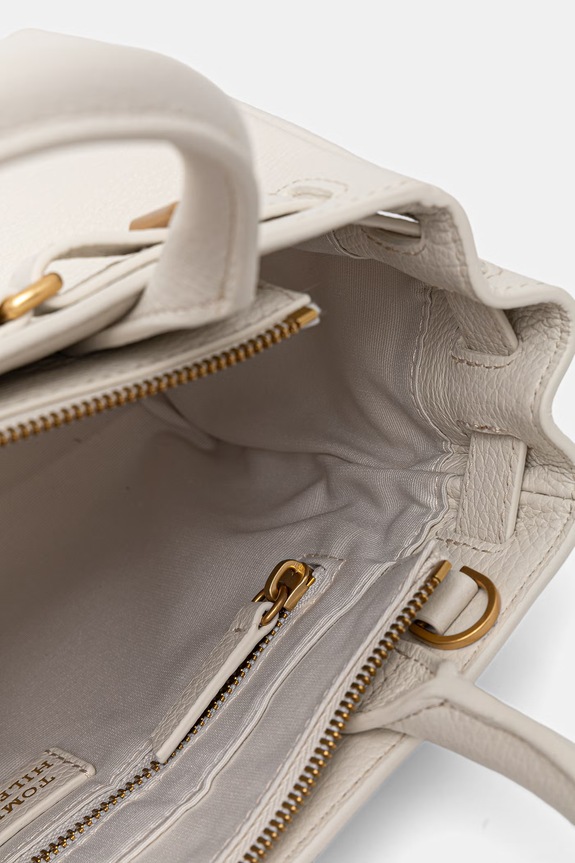 Tommy Hilfiger női bőr vászontáska AW0AW17926 bézs