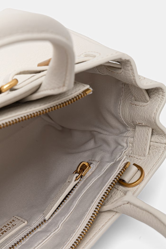 Tommy Hilfiger női bőr vászontáska AW0AW17926 bézs