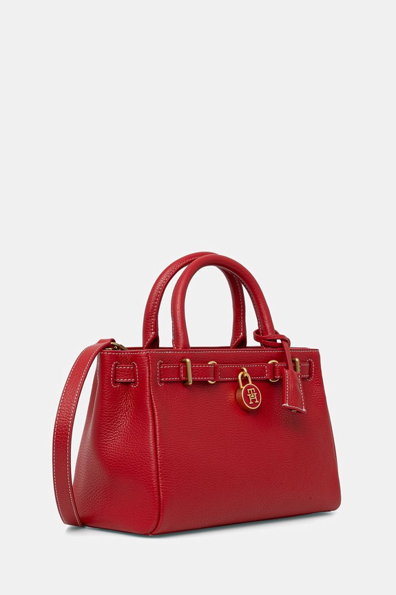 Tommy Hilfiger vászontáska női bőr AW0AW17926 piros SS26