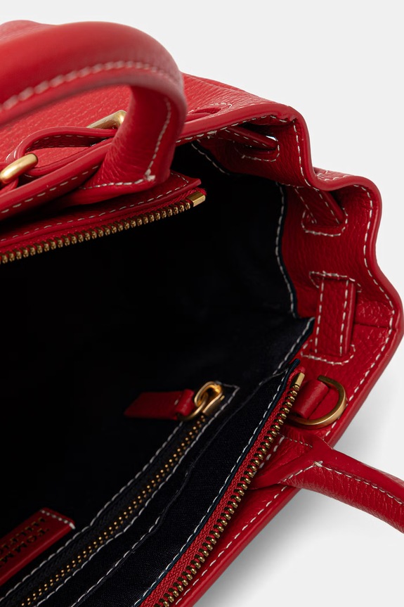 Tommy Hilfiger vászontáska női bőr AW0AW17926 piros