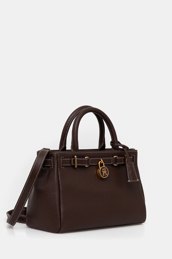 Tommy Hilfiger Tote γυναικεία δερμάτινη AW0AW17926 καφέ SS26