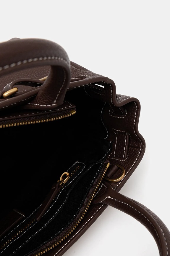 Tommy Hilfiger Tote γυναικεία δερμάτινη AW0AW17926 καφέ