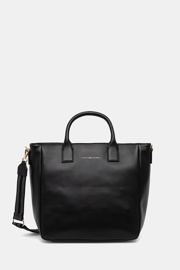 Τσάντα Tommy Hilfiger συνθετικό μαύρο AW0AW17971