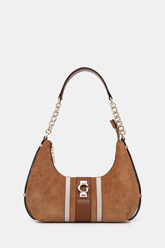 Torba od brušene kože Guess ERENIA bez uzorka smeđa HWSB78.38180