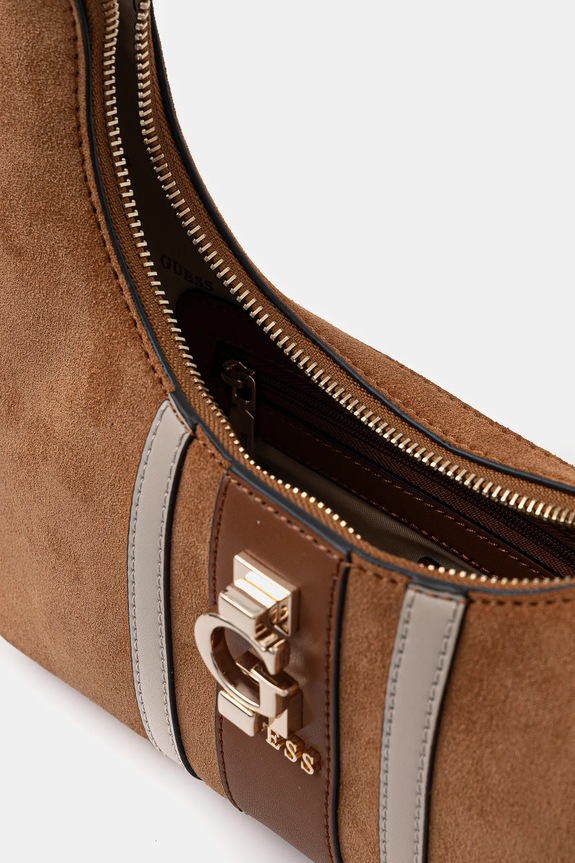 Torba od brušene kože Guess ERENIA HWSB78.38180 smeđa