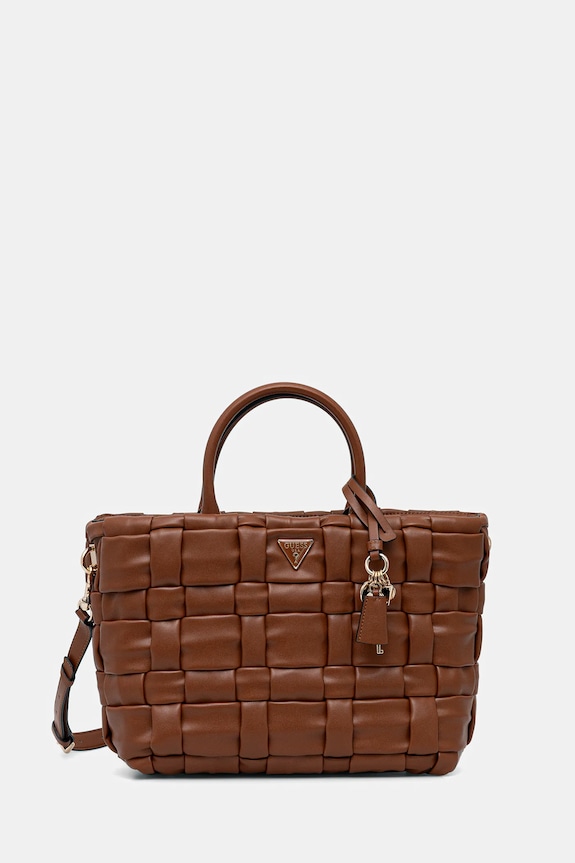 Τσάντα Guess MARION απομίμηση λείου δέρματος καφέ HWWG80.72060