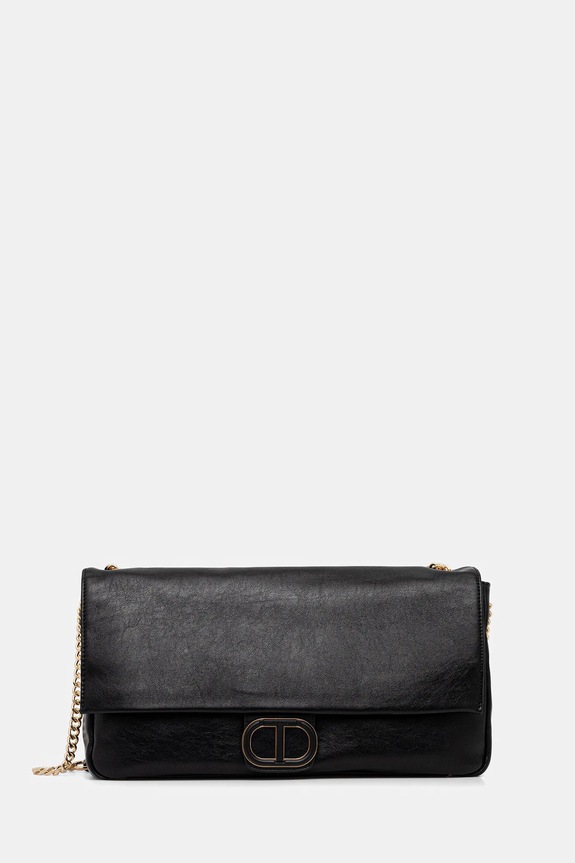Torba Twinset bez uzorka crna 252TD8120