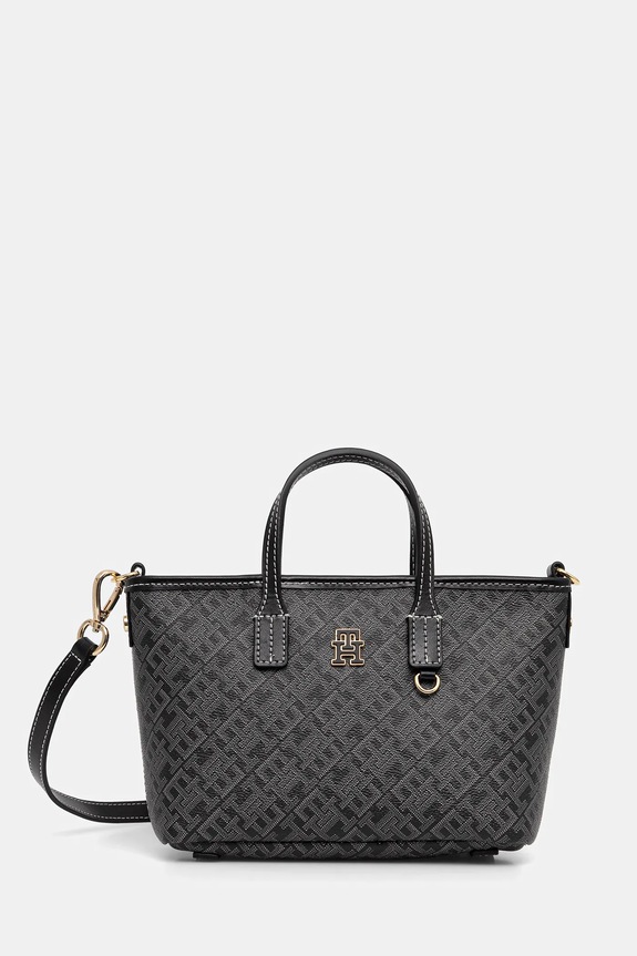 Kabelka Tommy Hilfiger vzorovaný čierna AW0AW17717