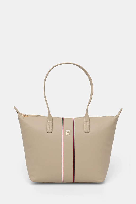 Tommy Hilfiger torebka aplikacja beżowy AW0AW17999