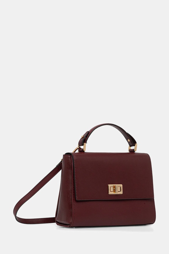Geox bőr táska ELEANA D56ZRB.00043 burgundia AW25