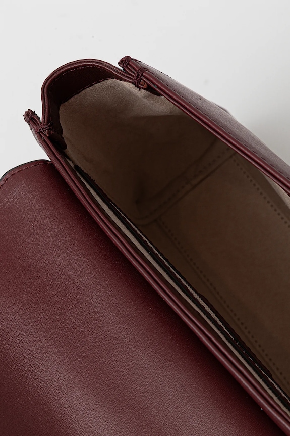 Geox bőr táska ELEANA burgundia D56ZRB.00043