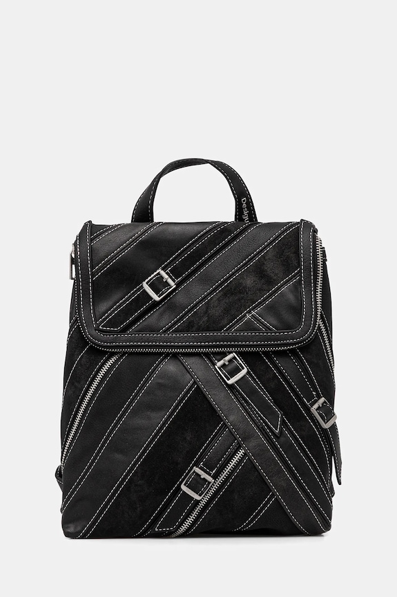 Desigual hátizsák FIBONACCI HAMPTON MI szintetikus bőr fekete 25WAKP25