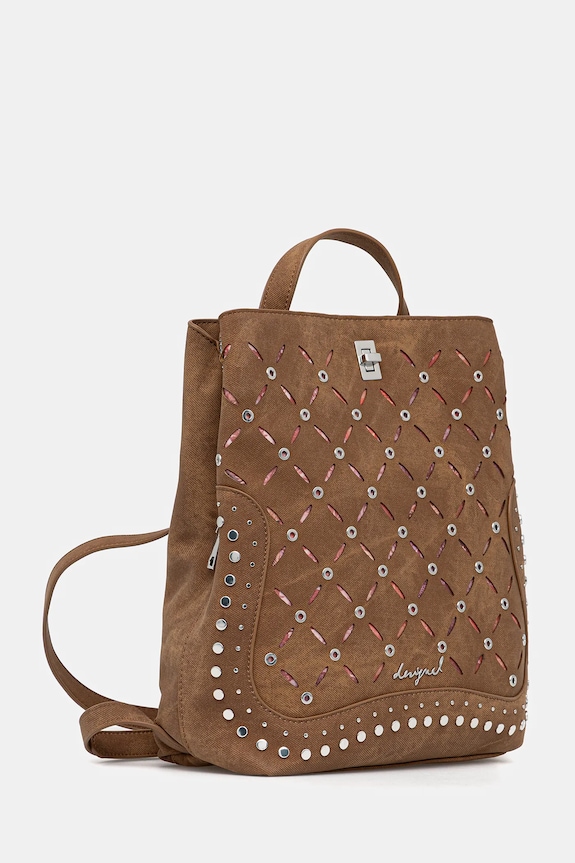 Ruksak Desigual YANKEE METAL PATCH S 25WAKP31 smeđa AW25