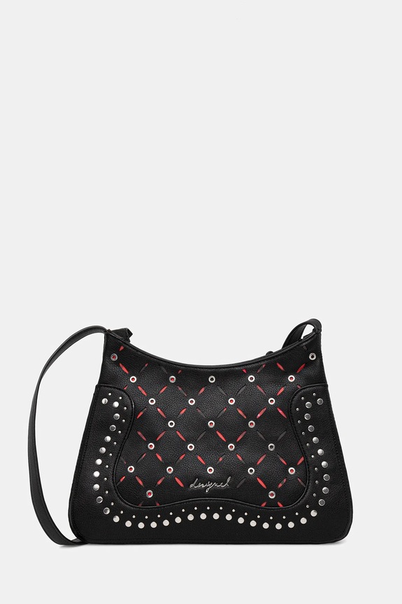 Desigual torebka YANKEE MANAOS BLACK nie mieści A4 czarny 25WAXP38