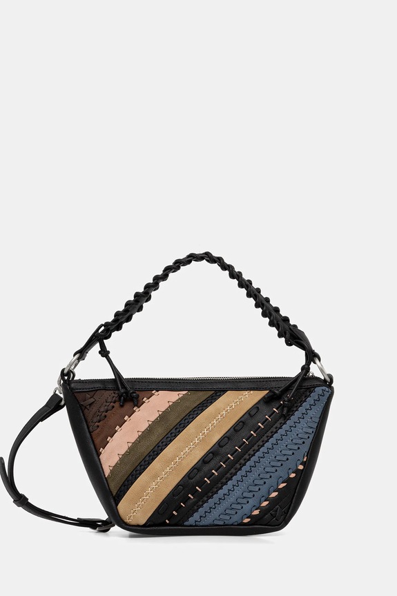 Torbica Desigual QUEBEC WHIPSTITCH PAT Našitek črna 25WAXP78