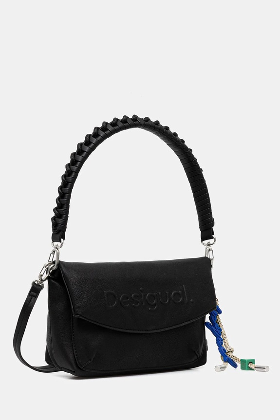Desigual kézitáska HALF LOGO TROKEL BLA 25WAXPAL fekete AW25