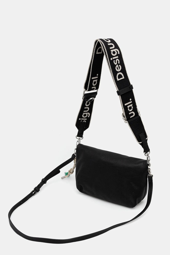 Desigual kézitáska HALF LOGO TROKEL BLA fekete 25WAXPAL