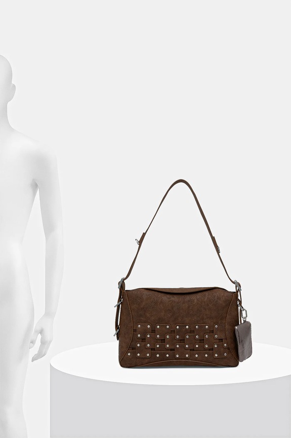 Desigual torebka NEW PATCH 2 CHOCO 25WAXPBP