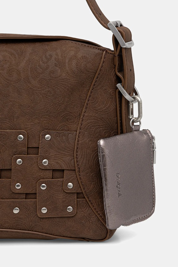 Desigual torebka NEW PATCH 2 CHOCO brązowy 25WAXPBP