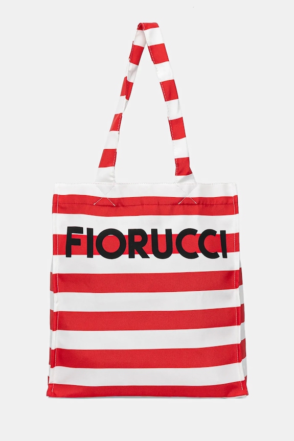 Kabelka Fiorucci Logo Print Nylon Tote vzorovaný červená W02FPABA275NY01RD02