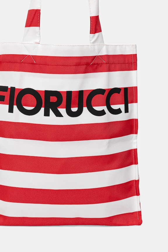 Doplnky Kabelka Fiorucci Logo Print Nylon Tote W02FPABA275NY01RD02 červená