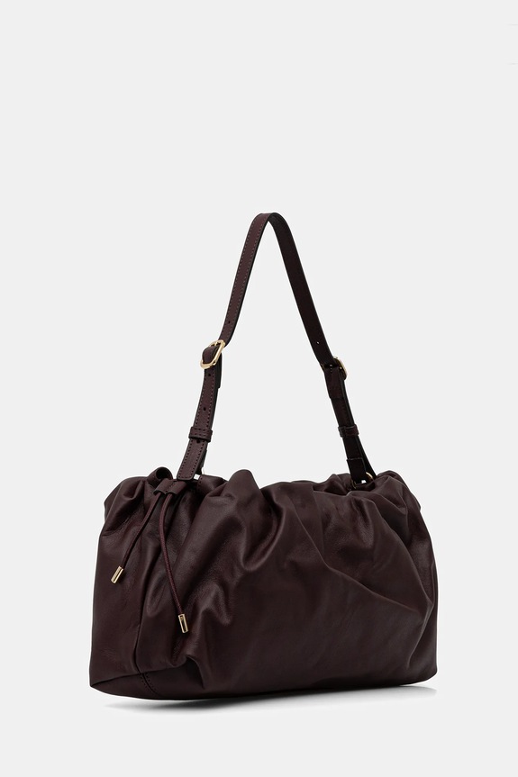 Marella poșetă de piele 2523519057200 burgundia AW25
