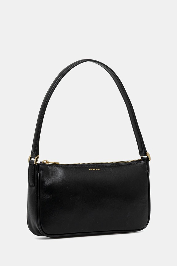 Δερμάτινη τσάντα Anine Bing mini elly A.13.11353 μαύρο AW25