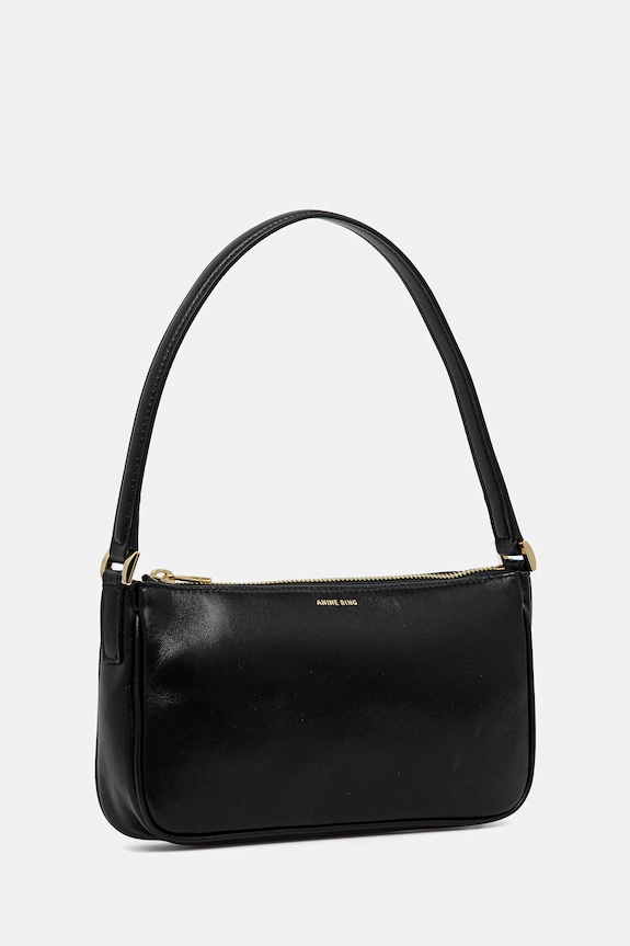 Δερμάτινη τσάντα Anine Bing mini elly A.13.11353 μαύρο AW25