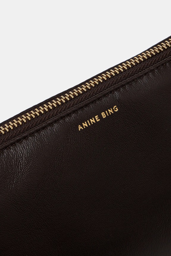 Kožená kabelka Anine Bing mini elly hnedá A.13.11699