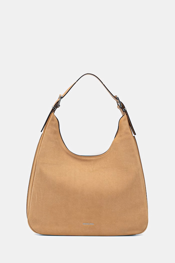 Nubuková kabelka MICHAEL Michael Kors semišová kůže hnědá 30F4SY5H3T