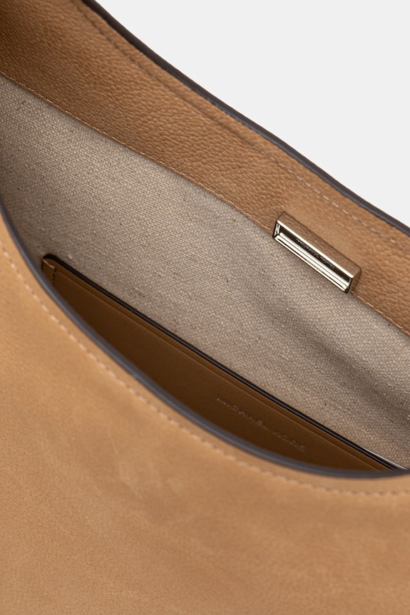 Nubuková kabelka MICHAEL Michael Kors 30F4SY5H3T hnědá