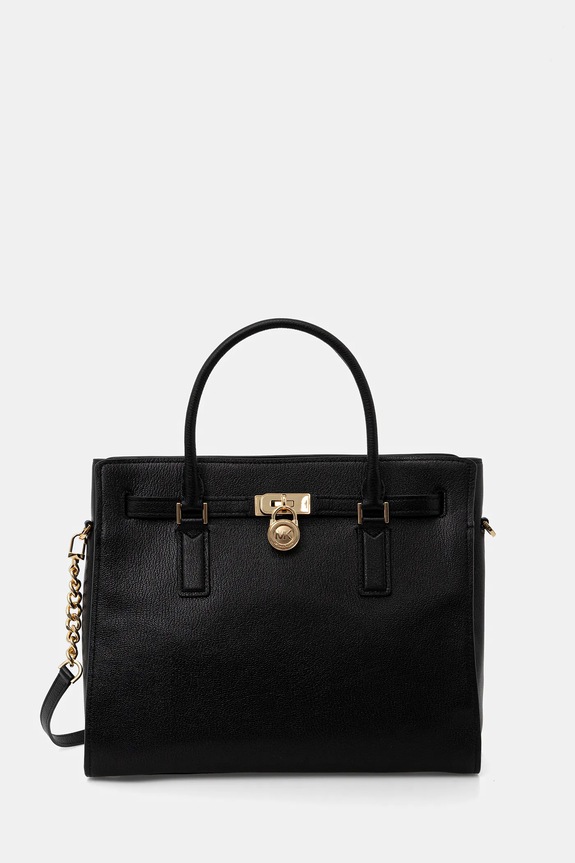MICHAEL Michael Kors torebka skórzana mieści A4 czarny 30F5GNXS3L