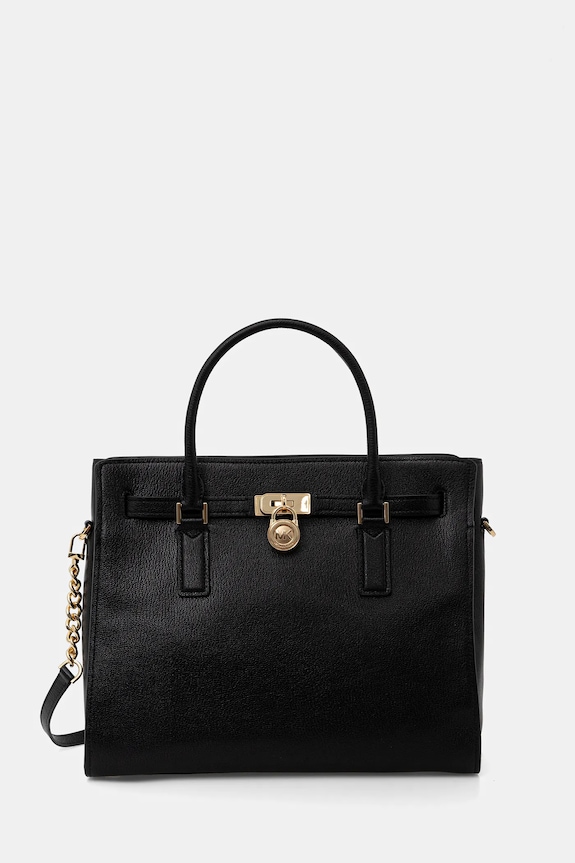 MICHAEL Michael Kors torebka skórzana mieści A4 czarny 30F5GNXS3L