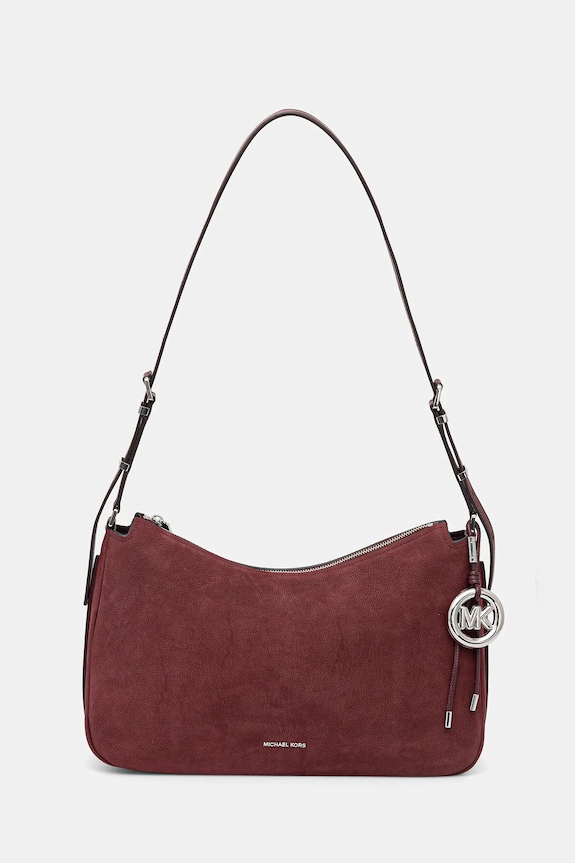 MICHAEL Michael Kors torebka nubukowa skóra zamszowa bordowy 30F5SY5M2L