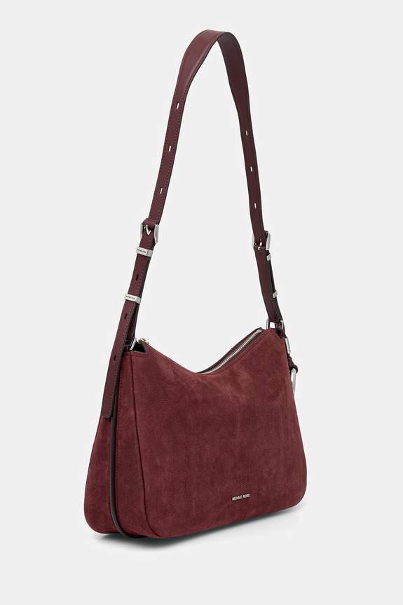 MICHAEL Michael Kors torebka nubukowa 30F5SY5M2L bordowy SS26
