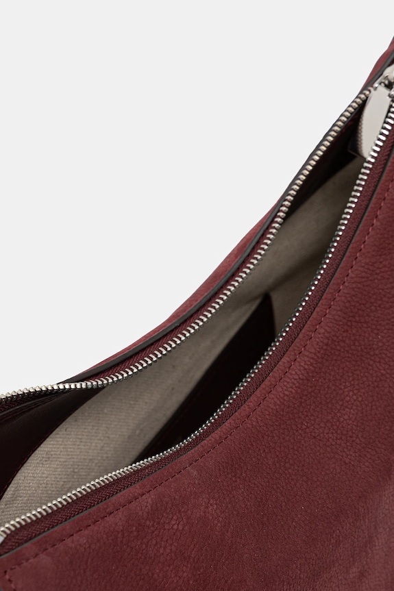 MICHAEL Michael Kors torebka nubukowa 30F5SY5M2L bordowy