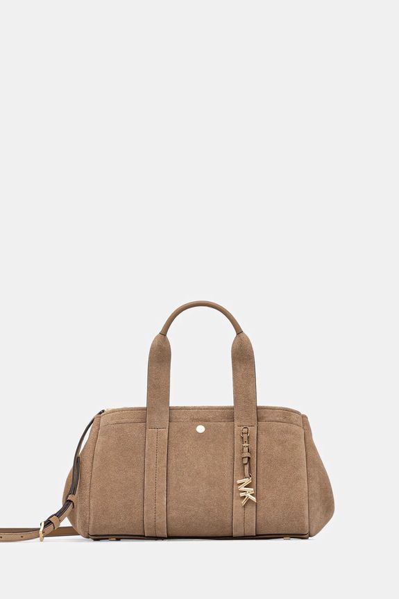 MICHAEL Michael Kors geantă de mână din piele întoarsă uni bej 30F5G1ZS1S