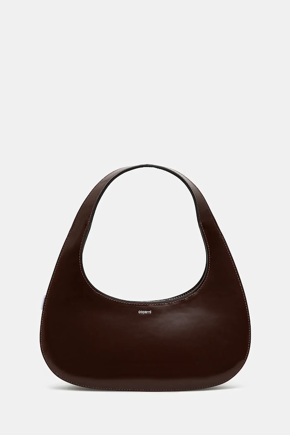 Kožená kabelka Coperni Slim Swipe Baguette hladký hnědá COPBA116F6045
