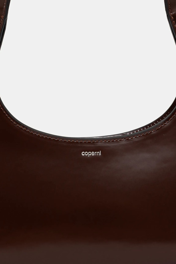 Kožená kabelka Coperni Slim Swipe Baguette hnědá COPBA116F6045